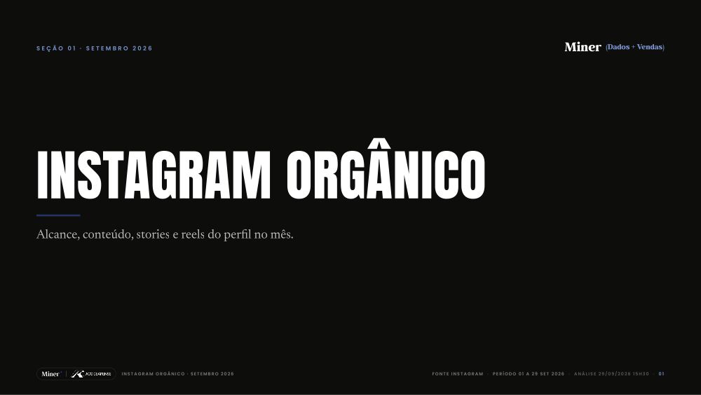 Instagram Orgânico · Aço Cearense