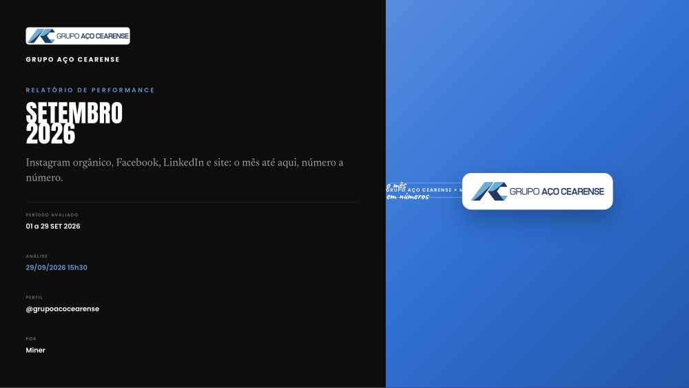 Capa · Grupo Aço Cearense